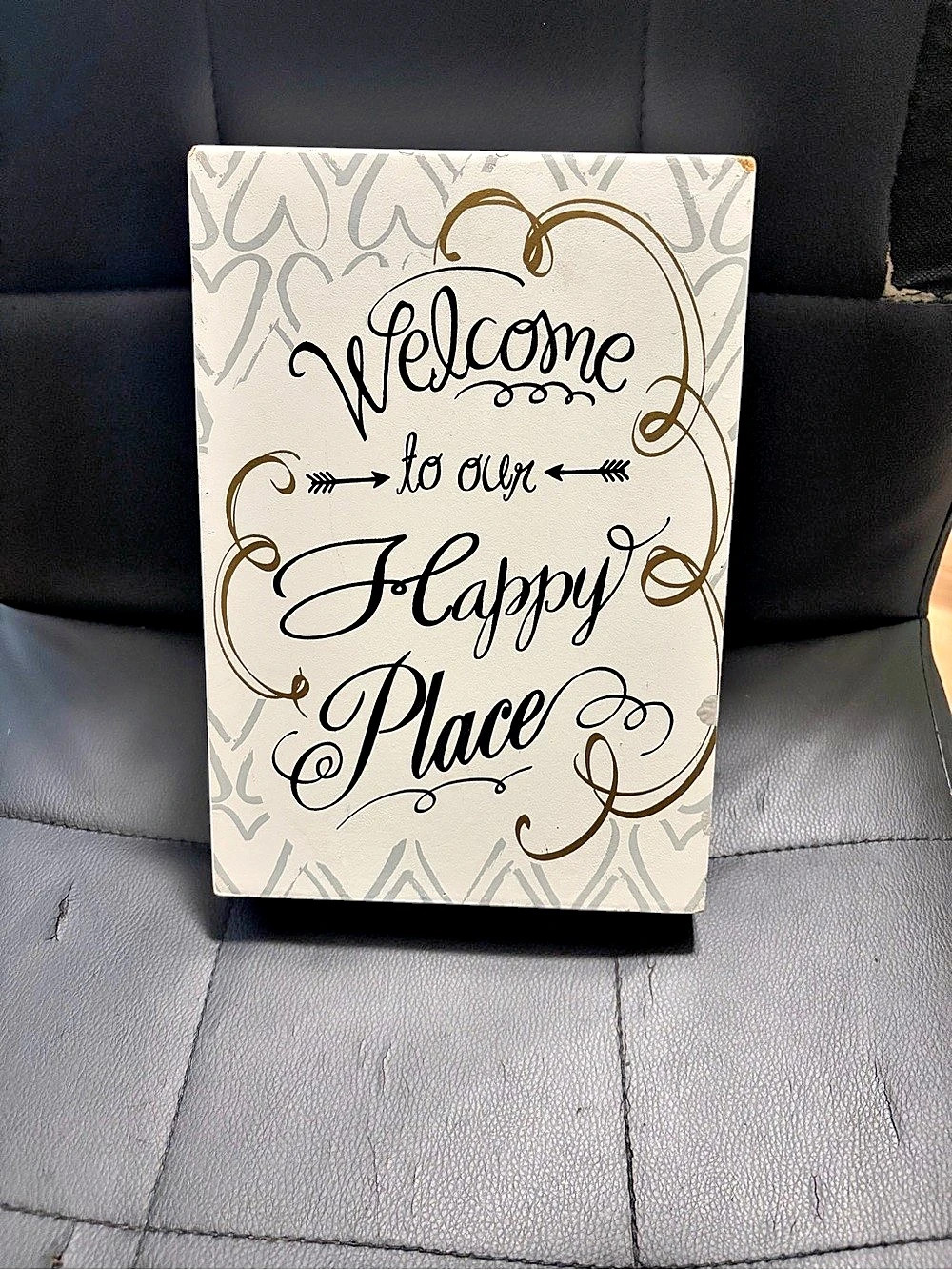Mud Pie Inspirational Happy Place Home Decor Sign